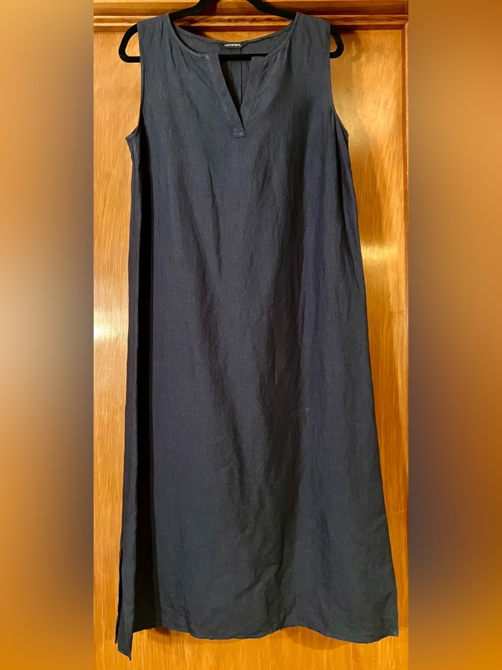 Lands' End Dark Navy Sleeveless Maxi Skirt